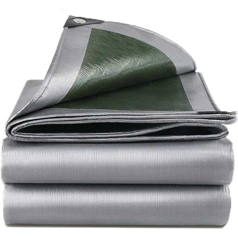 foto del prodotto telone resistente 160 g m 2x4 cm, telo protettivo multiuso con occhielli sui bordi rinforzati, impermeabile e resistente ai raggi uv, ideale per lo