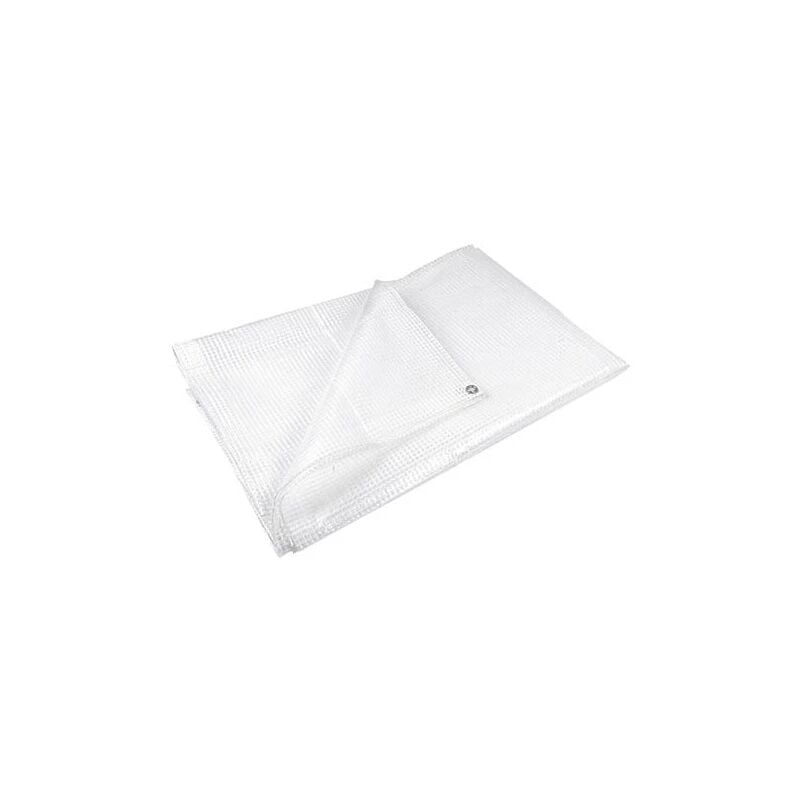 foto del prodotto telone retinato bianco telo occhiellato multiuso 2x3 mt con occhielli