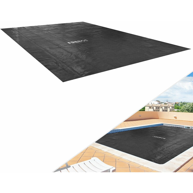 foto del prodotto telone termico solare telone solare riscaldatore piscina 120mic nero arebos
