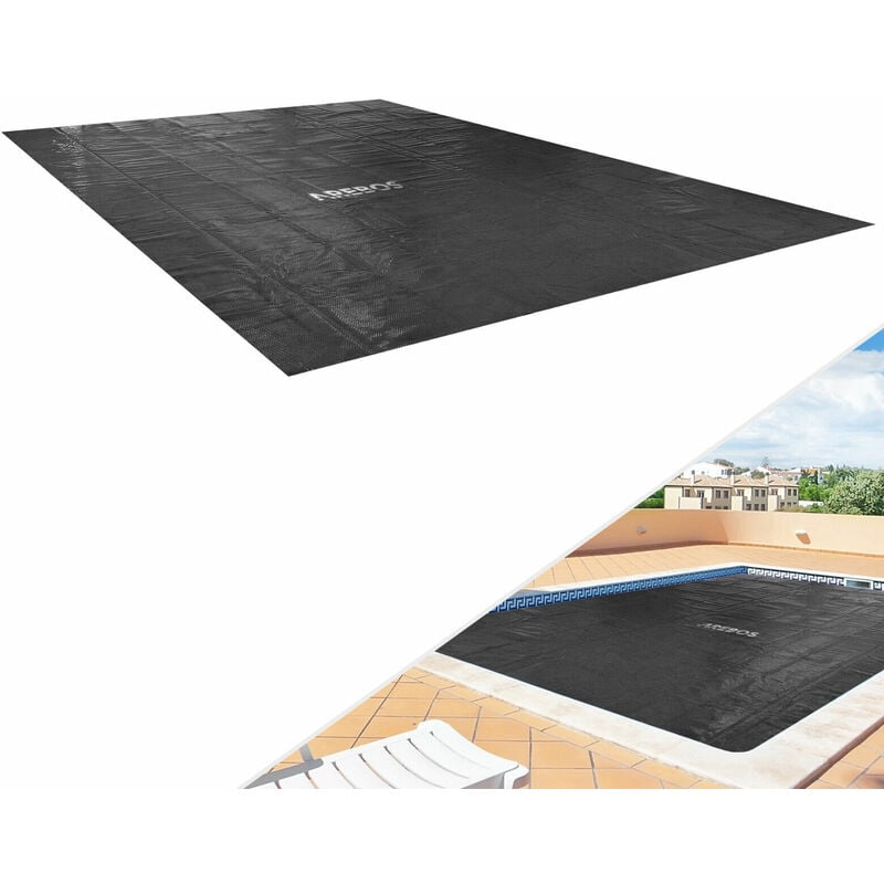 foto del prodotto telone termico solare telone solare riscaldatore piscina 120mic nero arebos