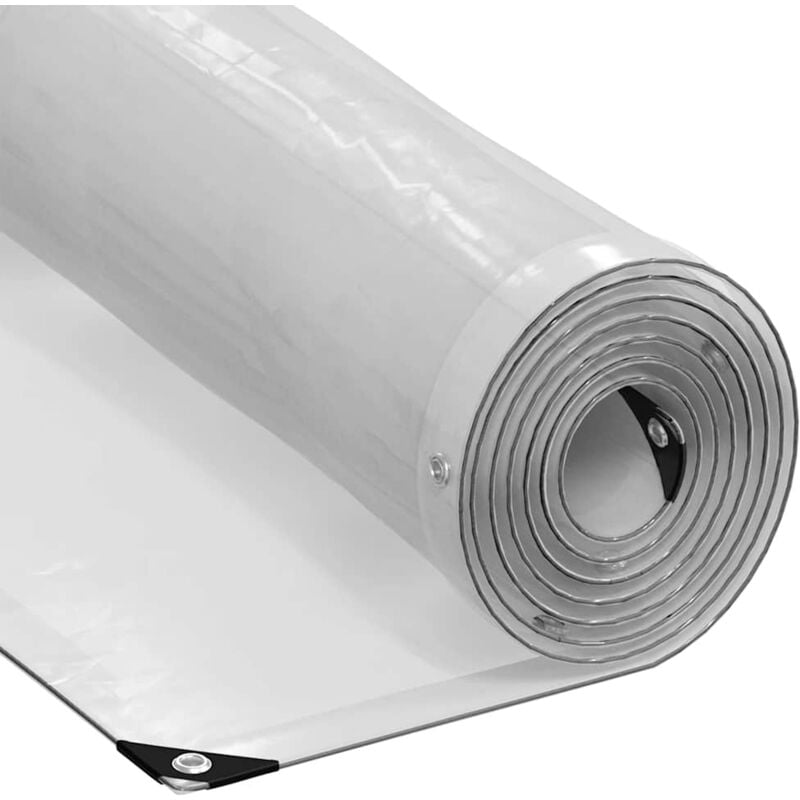 foto del prodotto telone trasparente con occhielli 4x12 m in polietilene vidaxl 462507