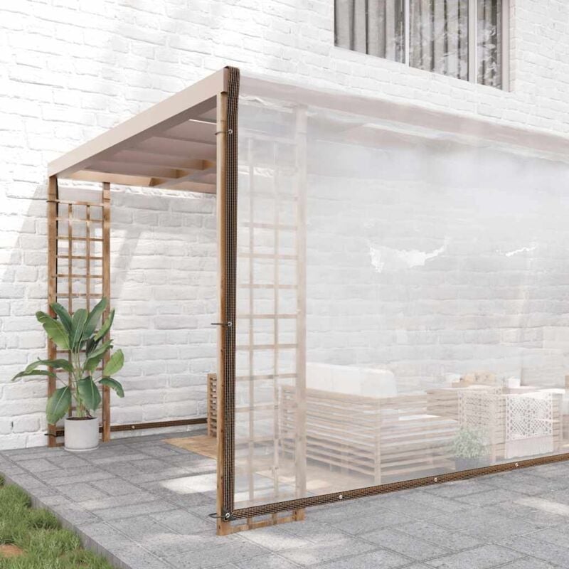 foto del prodotto telone trasparente con occhielli 8x12 m in polietilene vidaxl