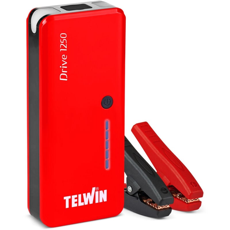 foto del prodotto telwin avviatore starter batteria auto portatile emergenza drive 1250 booster caricabatterie power bank