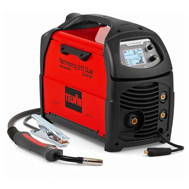 foto del prodotto telwin saldatrice inverter a filo continuo mig mag technomig 210 dual synergic