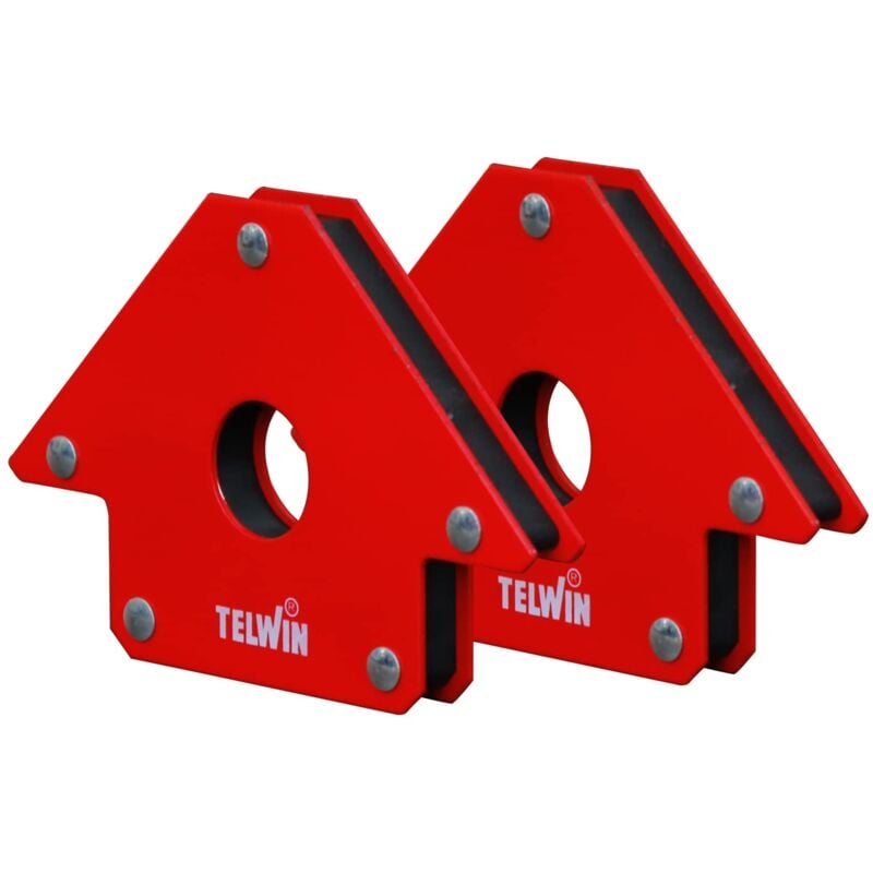 foto del prodotto telwin set di posizionatori magnetici per saldatura, 2 pezzi, 23 kg trascinamento, 13 kg sollevamento