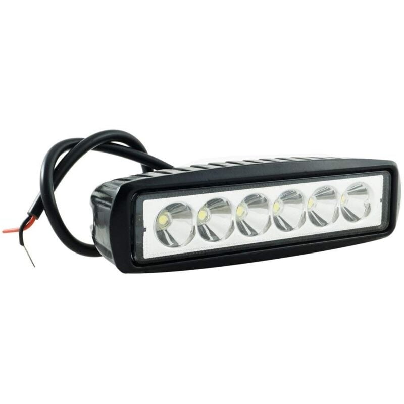 foto del prodotto tempo di saldi 2 fari supplementari a led 18w luce bianca fredda 6 led x auto moto fuoristrada