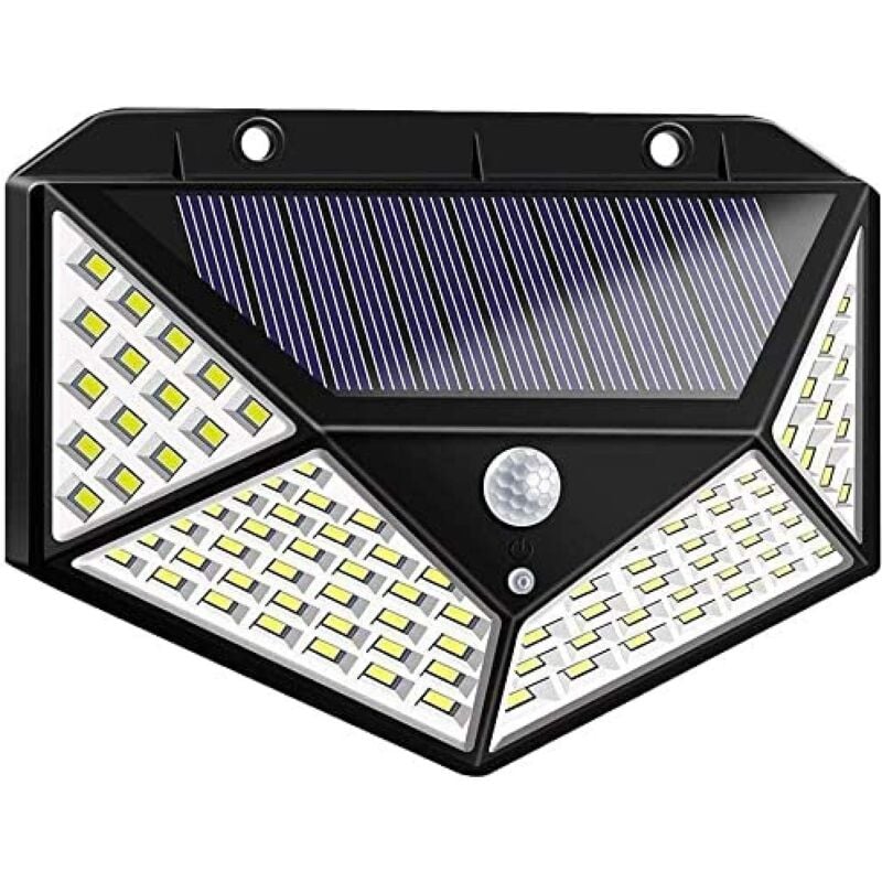 foto del prodotto tempo di saldi faretto esterno crepuscolare ad energia solare 100 led con sensore di movimento