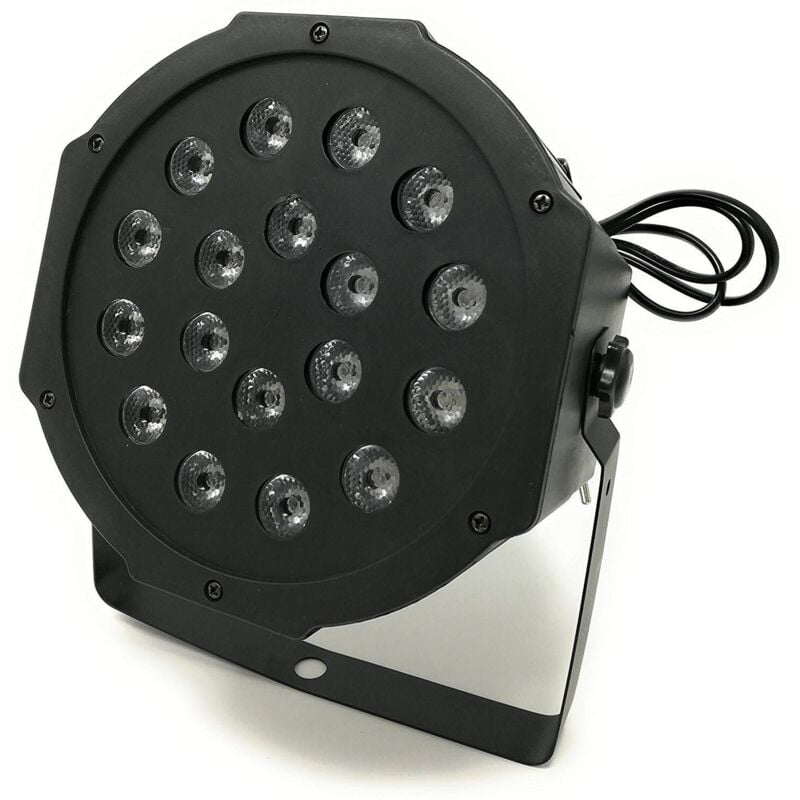 foto del prodotto tempo di saldi faro rgb 18w faretto 18 led vari colori discoteca sensore sonoro luce colorata