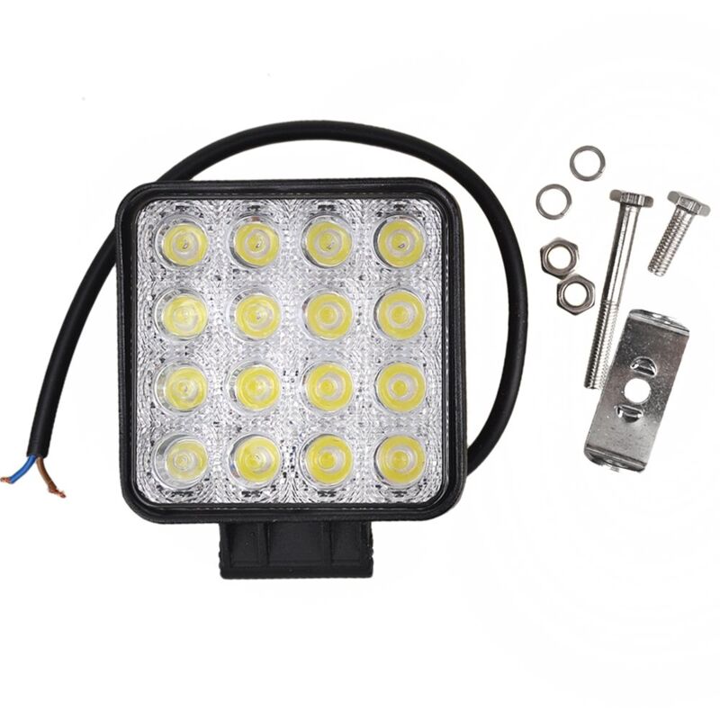 foto del prodotto tempo di saldi faro48w quadrato faretto led da lavoro 16 led di profondit auto barca, nero, 1 pezzo