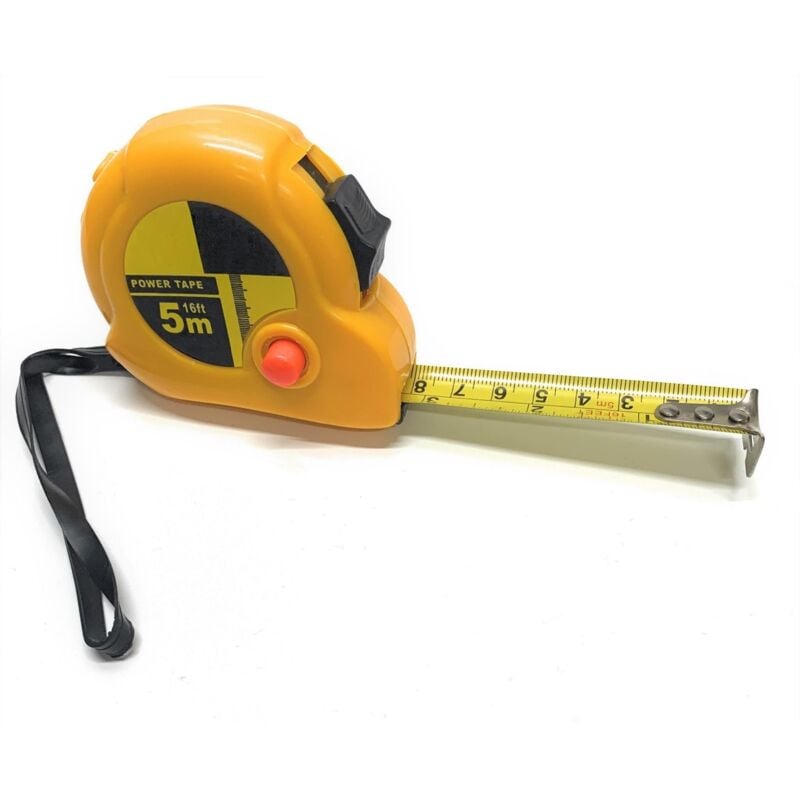 foto del prodotto tempo di saldi flessometro robusto professionale da 5 metri con clip in metallo autobloccante