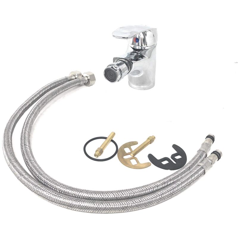 foto del prodotto tempo di saldi rubinetto miscelatore con flessibili in ottone con testa mobile per bidet lavabo