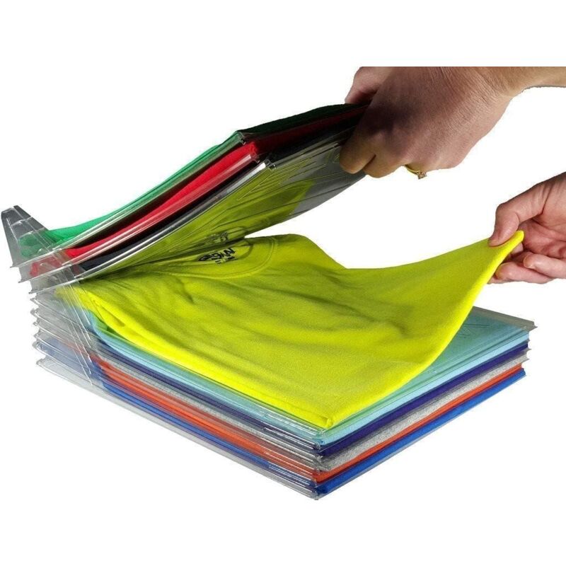 foto del prodotto tempo di saldi sistema salvaspazio per t shirt da 10 unit , ideale per armadio e comodino