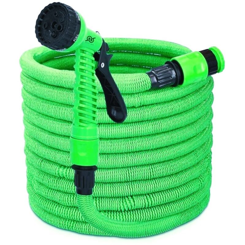 foto del prodotto tempo di saldi tubo da giardino 15m, estensibile fino a 22,5 m, con 7 funzioni per lavaggio a tenuta stagna