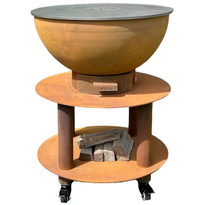 foto del prodotto tempo style barbecue a legna stromboli corten