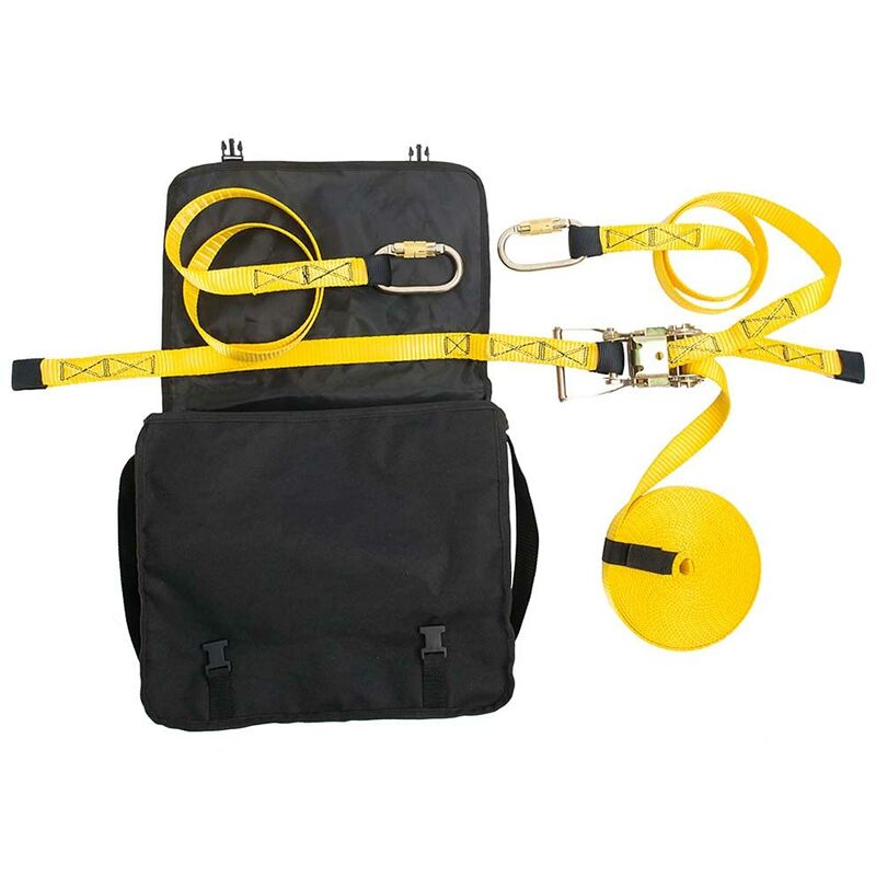 foto del prodotto temporary orizzontale lifeline, colore giallo nero, misura reg, 20 metri portwest