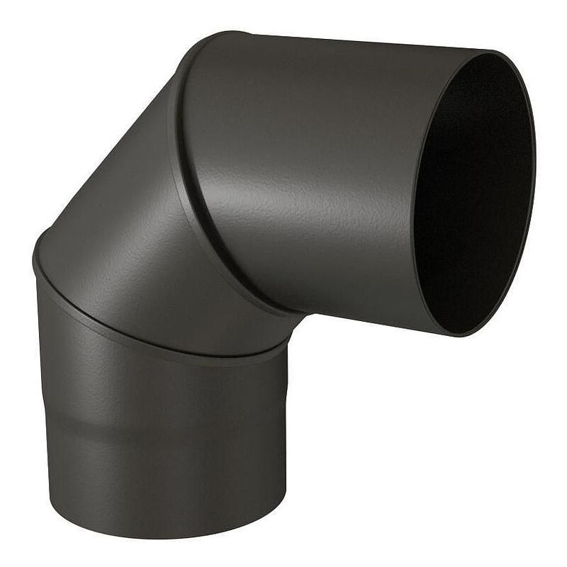 foto del prodotto ten 342425 gomito ad angolo retto a 90 , smalto nero opaco, d139mm