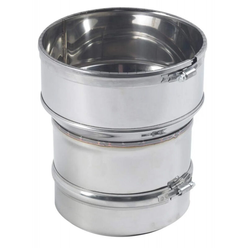 foto del prodotto ten raccordo stufa in acciaio inox per tubo flessibile d.153x180 186