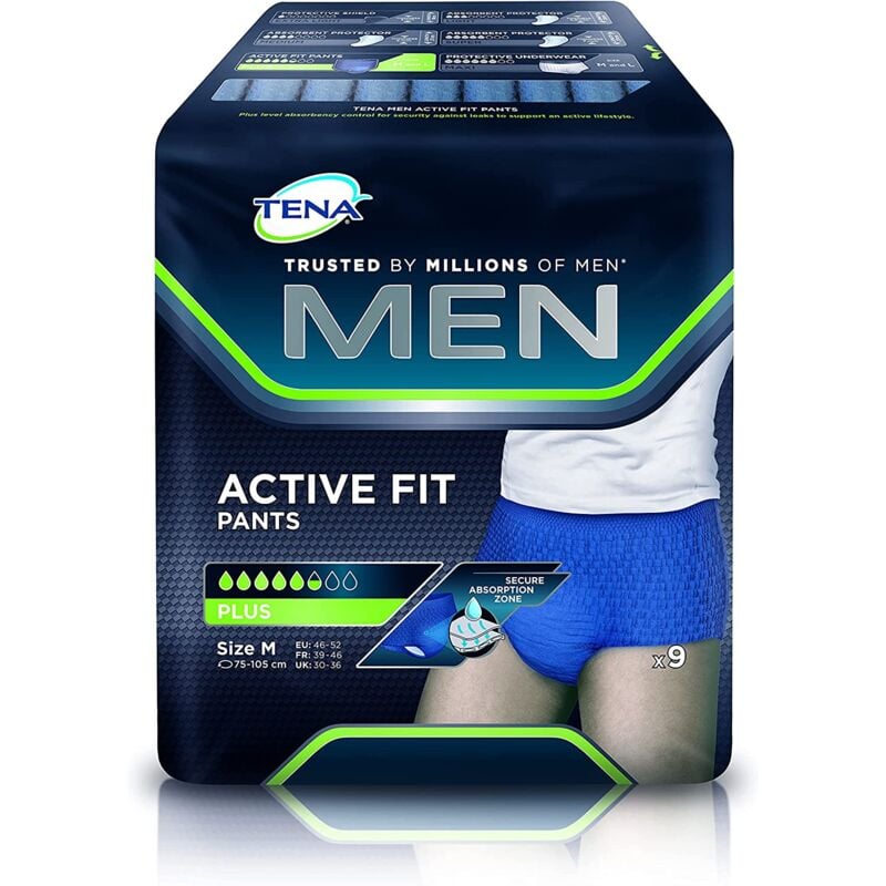 foto del prodotto tena man pant boxer assorbenti per perdite urinarie 9 pz taglia m