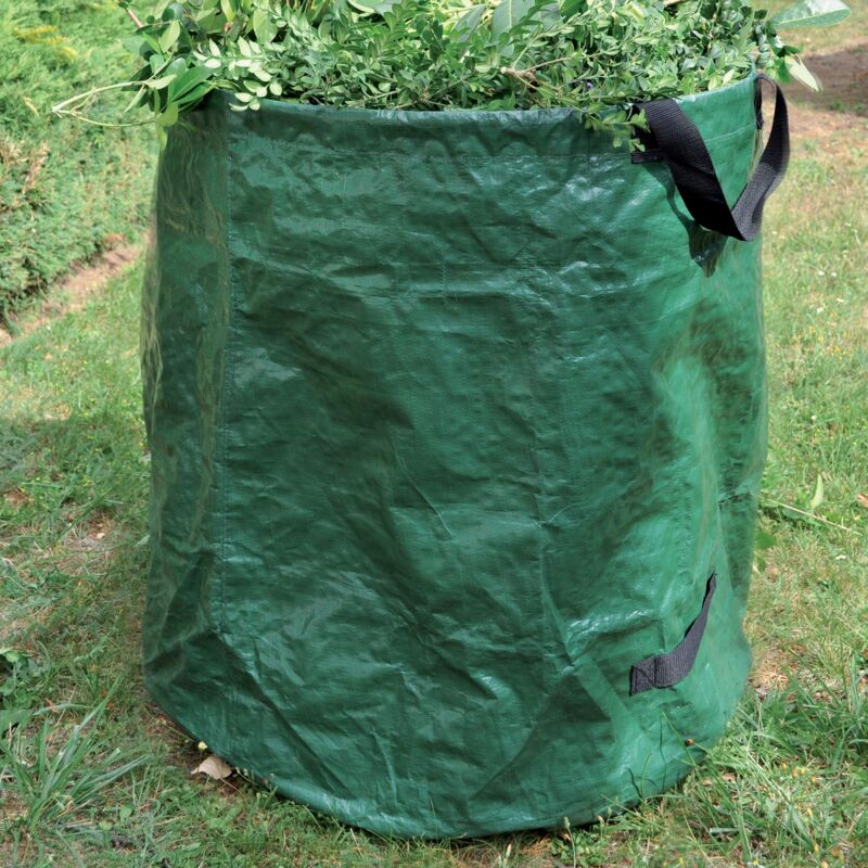 foto del prodotto tenax borsone da giardino per raccolta foglie, skip bag maxi, capienza 250 litri, verde