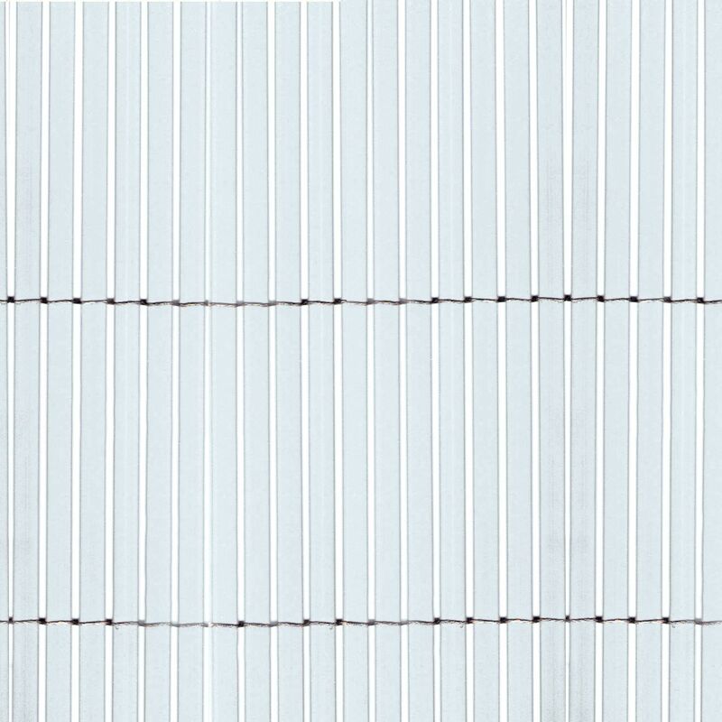foto del prodotto tenax colorado 1,00x5 m bianco, canniccio sintetico a canne intere da 7mm, schermante frangivista in pvc per giardino, balcone e terrazza