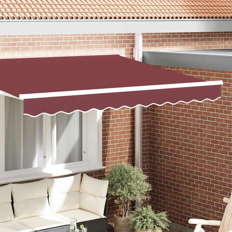 foto del prodotto tenda a braccio borgogna 2.3 x 0.2 m tela vidaxl
