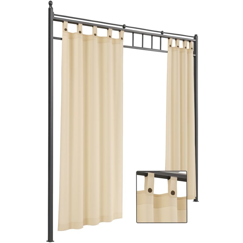 foto del prodotto tenda a bretella per gazebo 155x265h colore ecru pz.02 salone