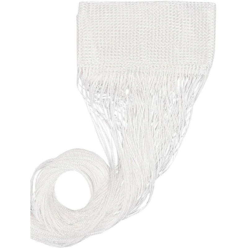 foto del prodotto tenda a fili elegante per porte finestre pannello divisorio camere stanze ambienti bianco 140x290 cm