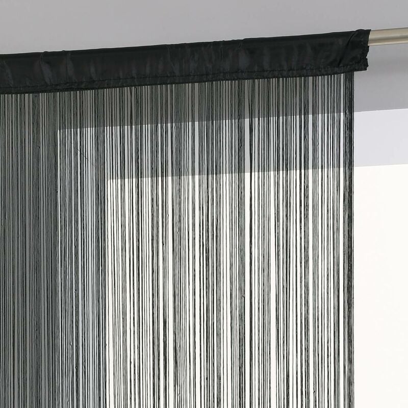 foto del prodotto tenda a fili neri 90x200cm atmosphera cr ateur d int rieur