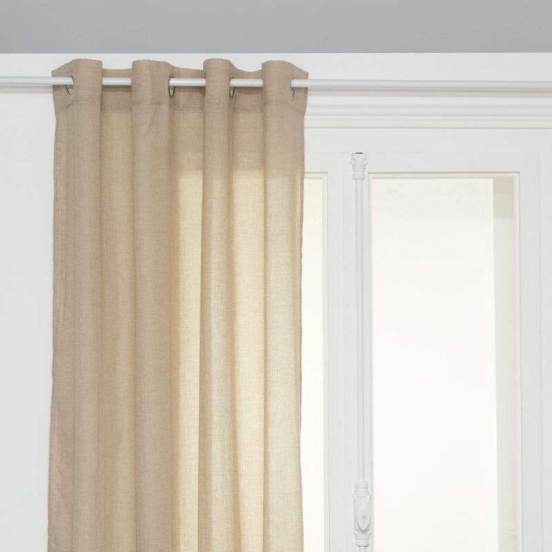 foto del prodotto tenda a rete paxta 135x240cm in lino beige atmosphera cr ateur d int rieur