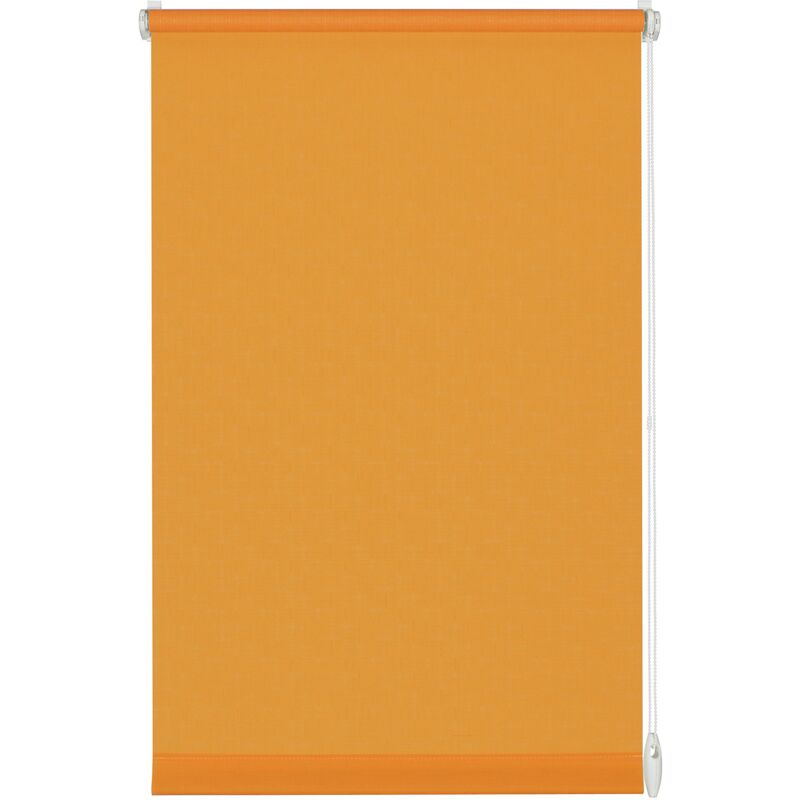foto del prodotto tenda a rullo con morsetto di fissaggio o adesiva, per luce diurna, opaca, kit di montaggio incluso, easyfix tenda a rullo avvolgibile, arancione,