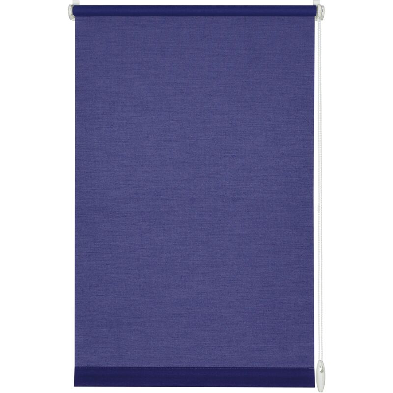 foto del prodotto tenda a rullo con morsetto di fissaggio o adesiva, per luce diurna, opaca, kit di montaggio incluso, easyfix tenda a rullo avvolgibile, blu scuro,