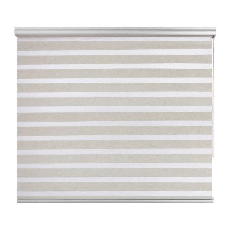 foto del prodotto tenda a rullo doppia platinum lino, 80x250 cm