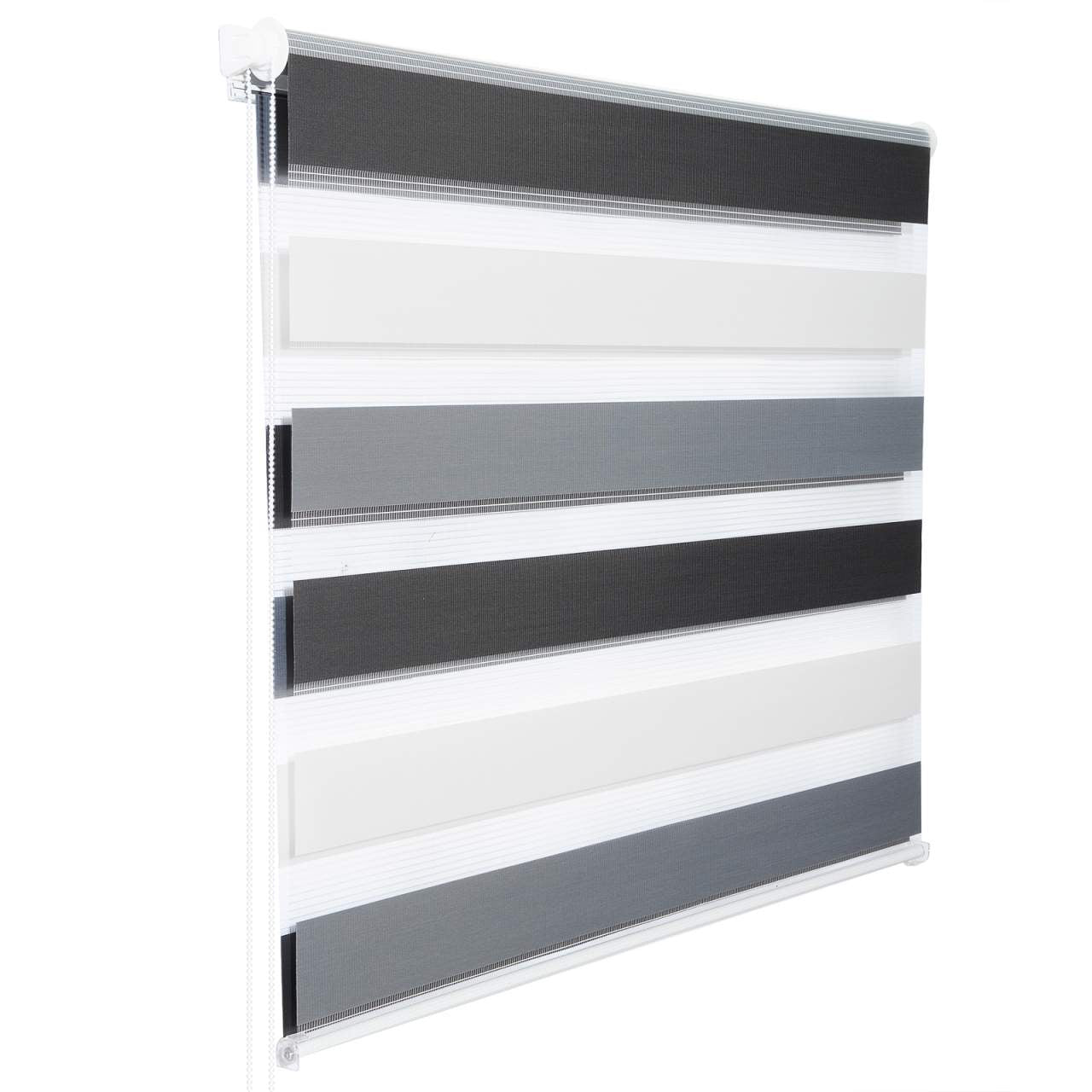 foto del prodotto tenda a rullo giorno e notte zebra doppio strato avvolgibile 90x150 cm bianco grigio antracite 19_0000859