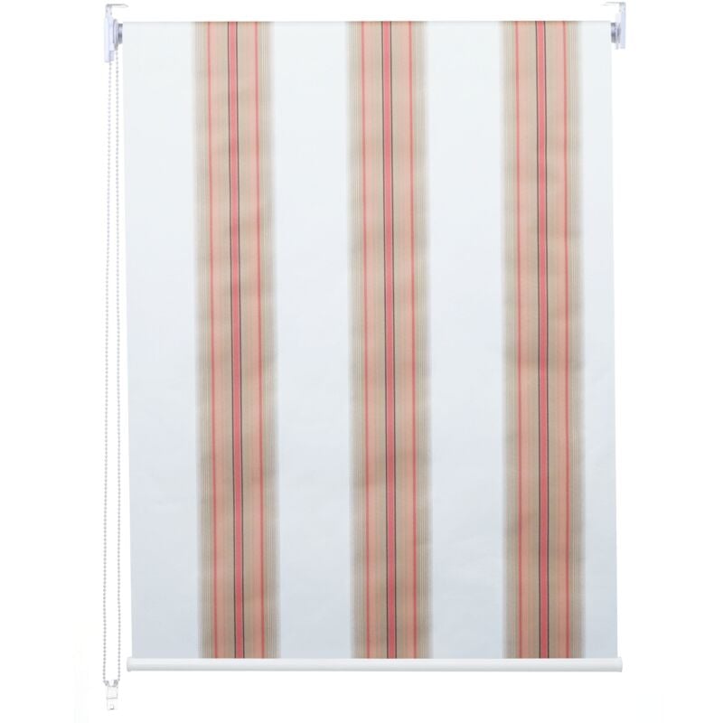 foto del prodotto tenda a rullo oscurante per finestra protezione solare tenda a tirante laterale 60x160 cm bianco opaco rosso beige 040004432
