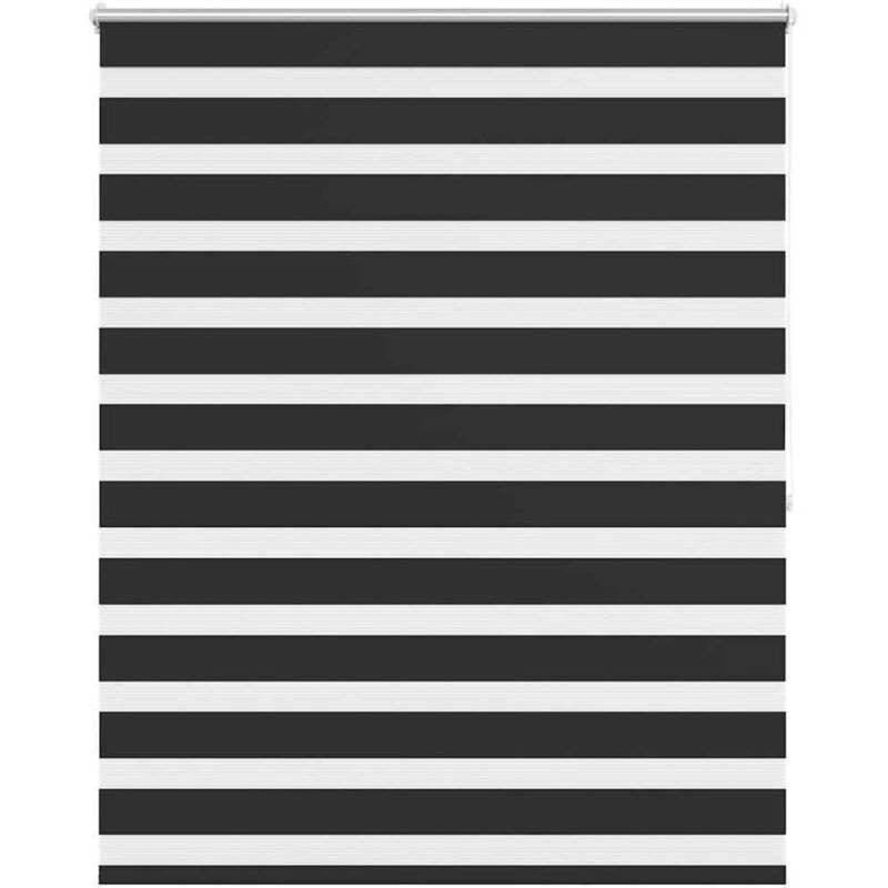 foto del prodotto tenda a rullo oscurante zebra 120x175 cm nera