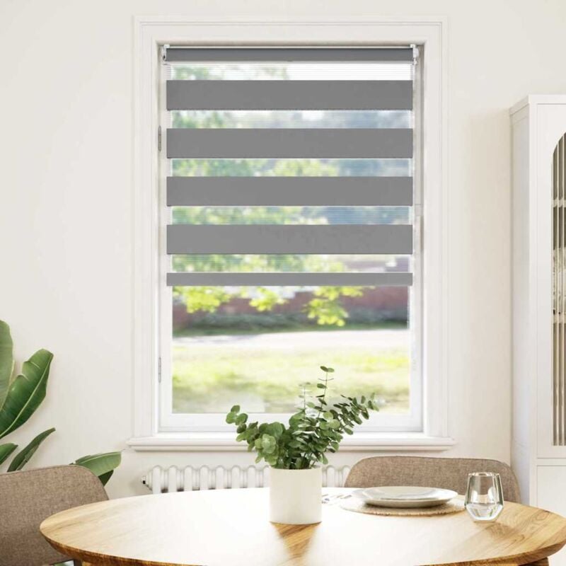 foto del prodotto tenda a rullo oscurante zebra 90x150 grigia