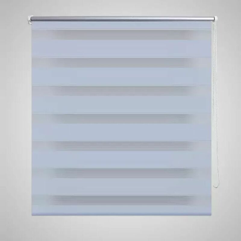 foto del prodotto tenda a rullo oscurante zebra in poliestere 60 x 120 cm con catenella vari colori colore : bianco
