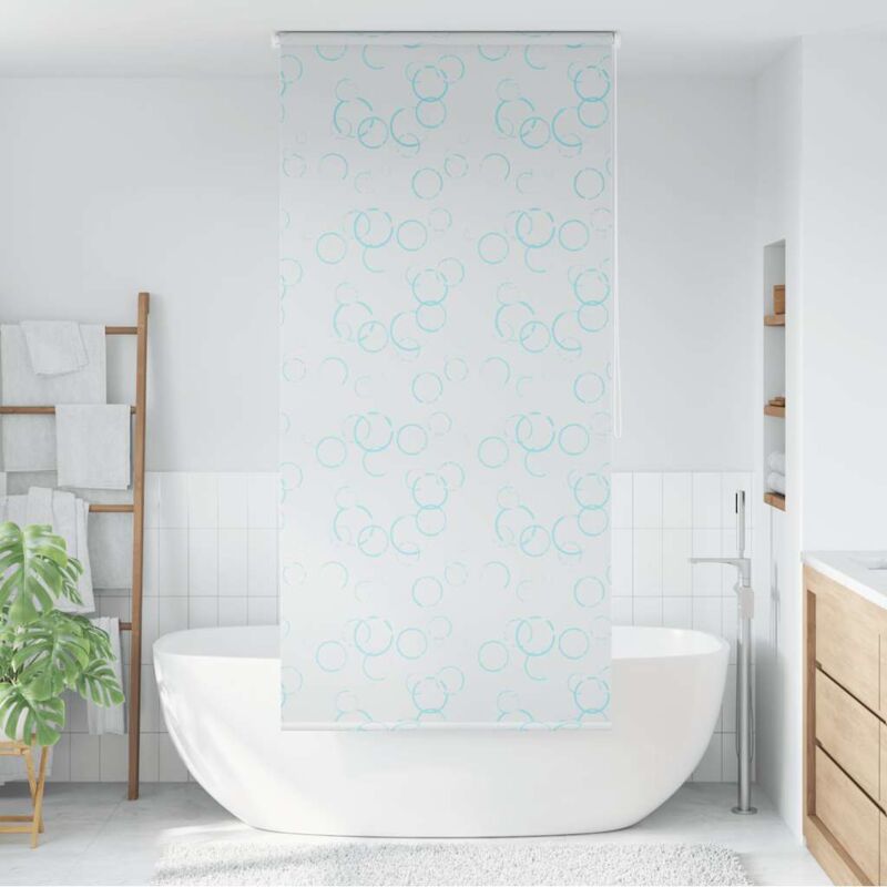 foto del prodotto tenda a rullo per doccia 100x240 cm con motivo a bolle vidaxl