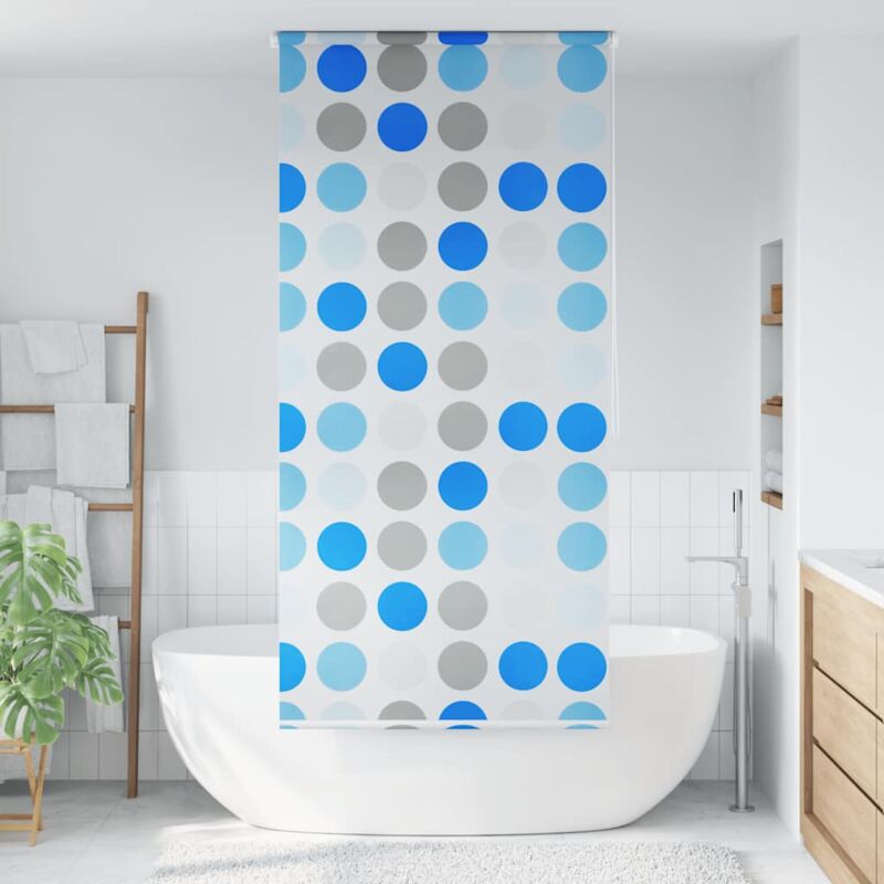 foto del prodotto tenda a rullo per doccia 120x240 cm con motivo a cerchi vidaxl