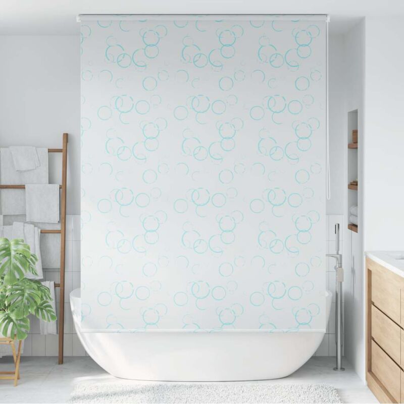 foto del prodotto tenda a rullo per doccia 160x240 cm con motivo a bolle vidaxl
