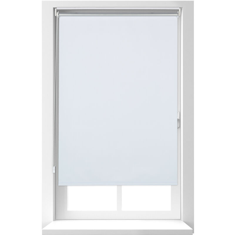 foto del prodotto tenda a rullo per interni termica, tendina oscurante e isolante, catenella, 80x160cm, tessuto l 76 cm, bianco relaxdays