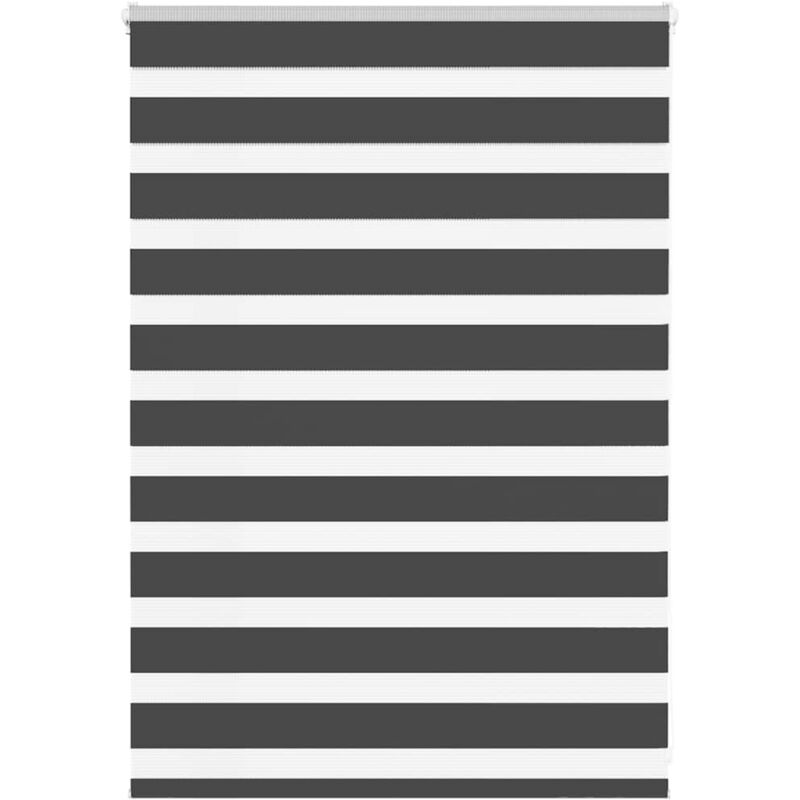 foto del prodotto tenda a rullo zebra nero larghezza tessuto 105,9 cm poliestere vidaxl