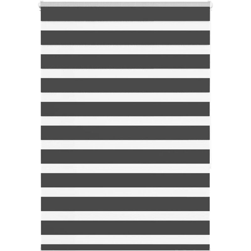 foto del prodotto tenda a rullo zebra nero larghezza tessuto 105,9 cm poliestere vidaxl