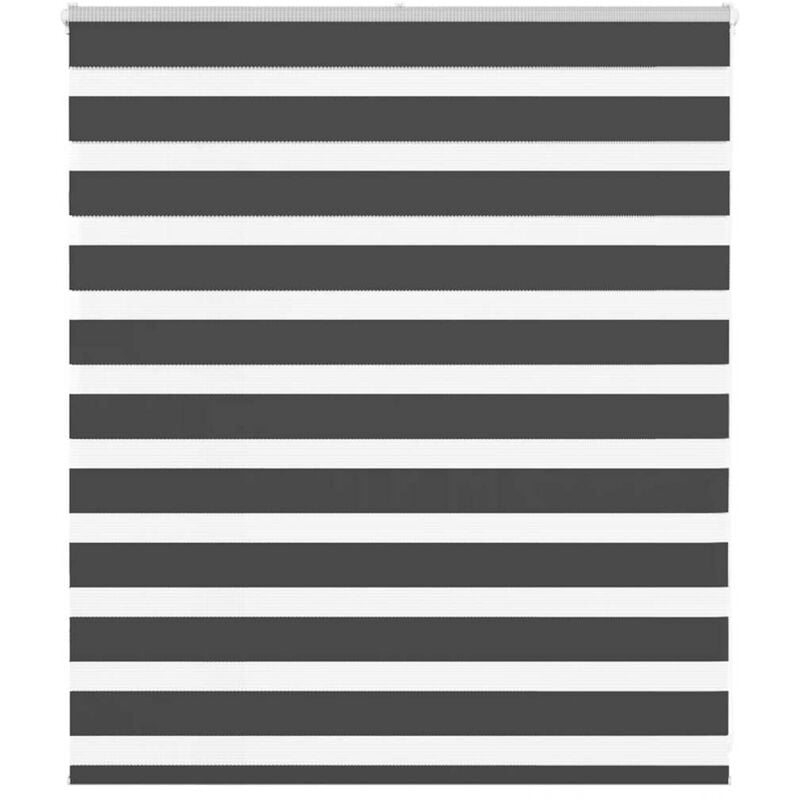 foto del prodotto tenda a rullo zebra nero larghezza tessuto 120,9 cm poliestere - vidaxl