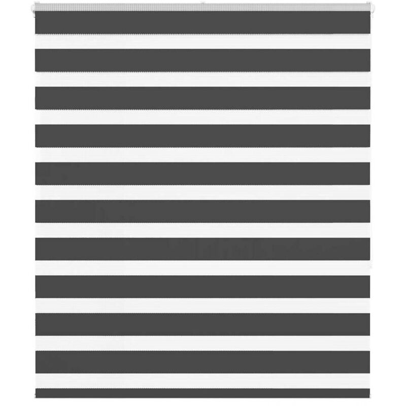 foto del prodotto tenda a rullo zebra nero larghezza tessuto 120,9 cm poliestere vidaxl