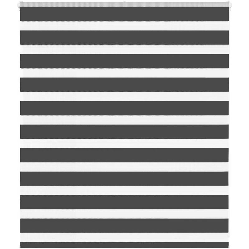 foto del prodotto tenda a rullo zebra nero larghezza tessuto 125,9 cm poliestere vidaxl