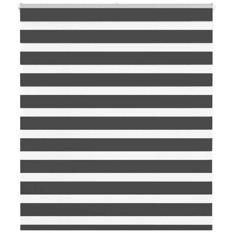 foto del prodotto tenda a rullo zebra nero larghezza tessuto 130,9 cm poliestere vidaxl