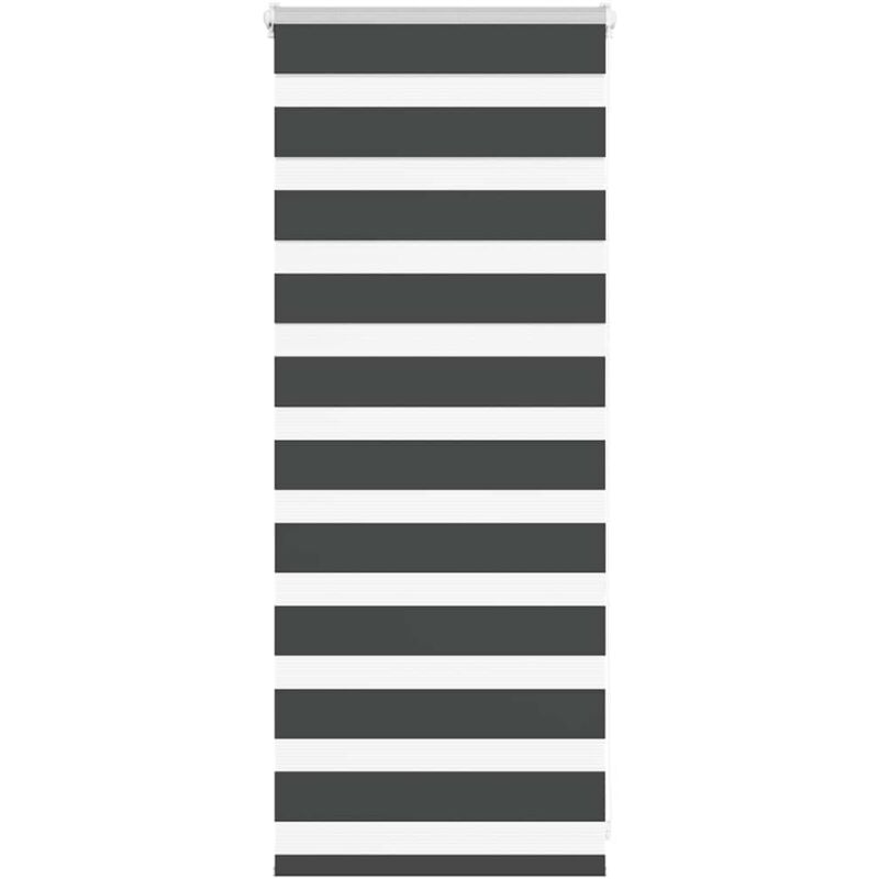 foto del prodotto tenda a rullo zebra nero larghezza tessuto 55,9 cm poliestere vidaxl