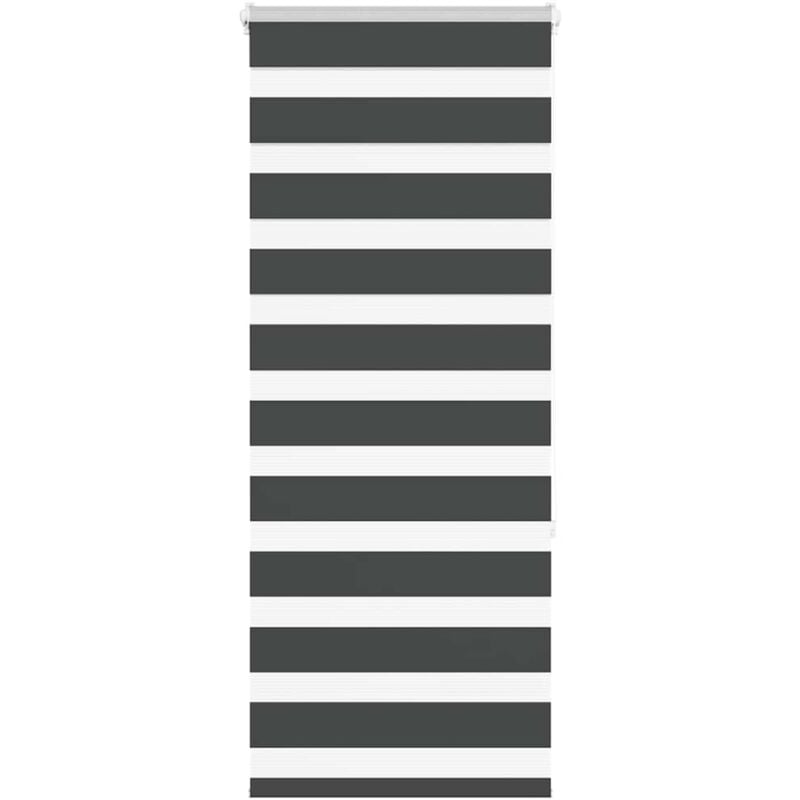 foto del prodotto tenda a rullo zebra nero larghezza tessuto 60,9 cm poliestere - vidaxl