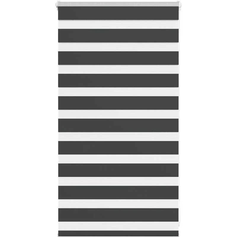 foto del prodotto tenda a rullo zebra nero larghezza tessuto 75,9 cm poliestere - vidaxl
